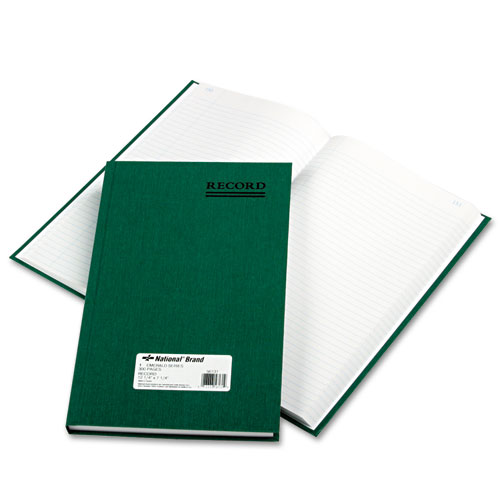 Emerald Series Account Book, Green Cover, 300 Pages, 12 1/4 x 7 1/4 | by Plexsupply