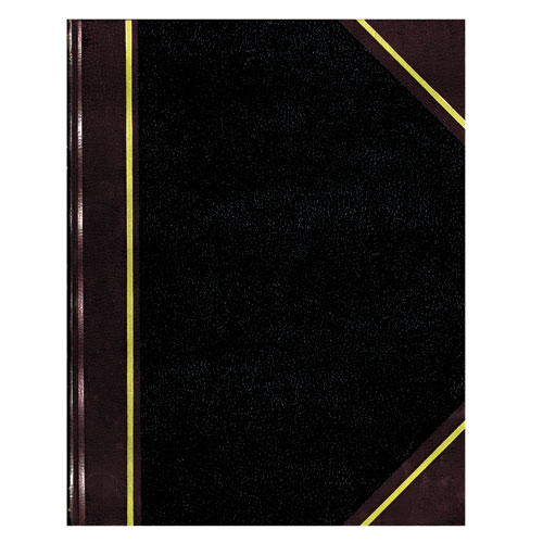 Image of Texthide Eye-Ease Record Book, Black/Burgundy/Gold Cover, 10.38 x 8.38 Sheets, 150 Sheets/Book