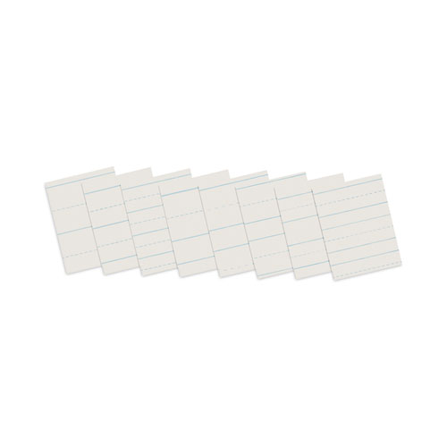 Skip-A-Line Ruled Newsprint Paper, 3/4 Two-Sided Long Rule, 8.5 x 11,  500/Ream