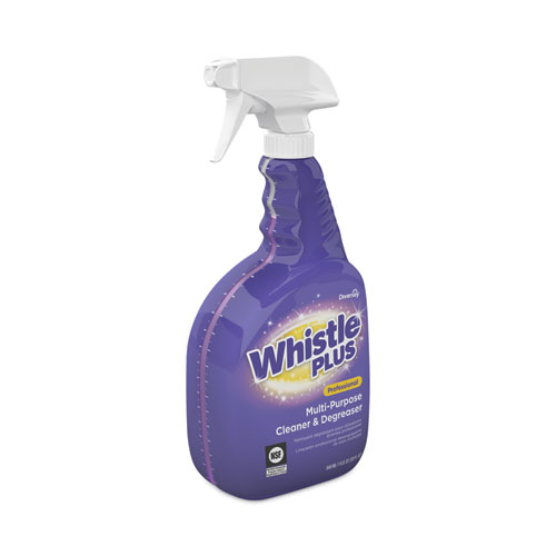 Whistle Plus Multi-Purpose Cleaner and Degreaser, Citrus, 32 oz Spray Bottle, 8/Carton