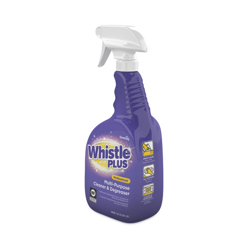 Image of Diversey™ Whistle Plus Multi-Purpose Cleaner And Degreaser, Citrus, 32 Oz Spray Bottle, 8/Carton