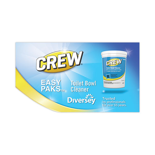 Image of Diversey™ Crew Easy Paks Toilet Bowl Cleaner, Fresh Floral Scent, 0.5 Oz Packet, 90 Packets/Tub, 2 Tubs/Carton