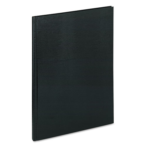 Image of Blueline® Executive Notebook With Ribbon Bookmark, 1-Subject, Medium/College Rule, Black Cover, (75) 10.75 X 8.5 Sheets