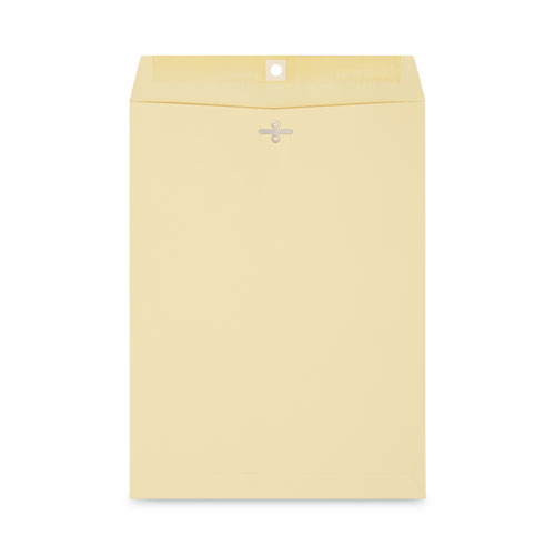 Kraft Clasp Envelope, #10 1/2, Square Flap, Clasp/Gummed Closure, 9 x 12, Brown Kraft, 100/Box