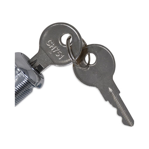 Replacement Lock and Keys for Cleaning Carts, Silver