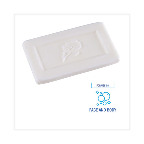 Image of Boardwalk® Face And Body Soap, Flow Wrapped, Floral Fragrance, # 1/2 Bar, 1000/Carton