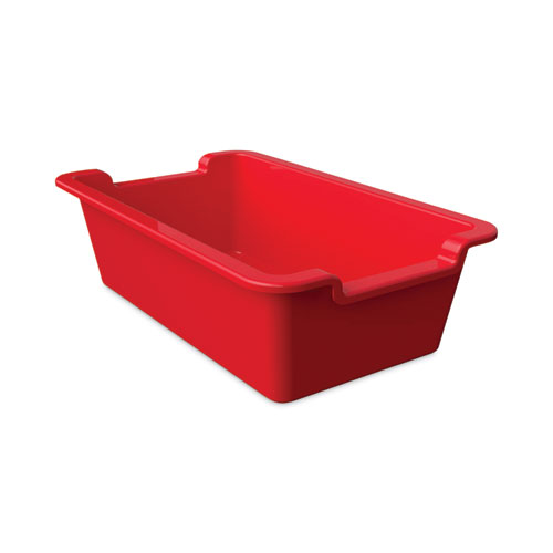 Deflecto® Antimicrobial Rectangle Storage Bin, Red