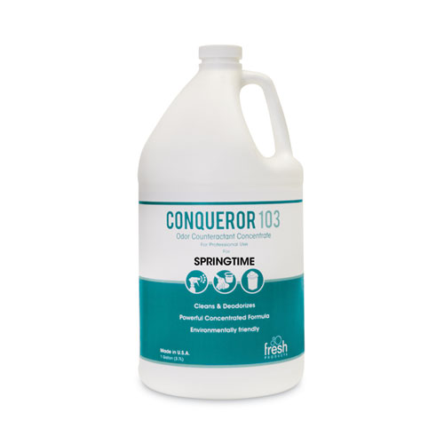 Fresh Products Conqueror 103 Odor Counteractant Concentrate, Springtime, 1 gal Bottle, 4/Carton