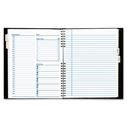 Blueline® NotePro Undated Daily Planner, 11 x 8-1/2, Black