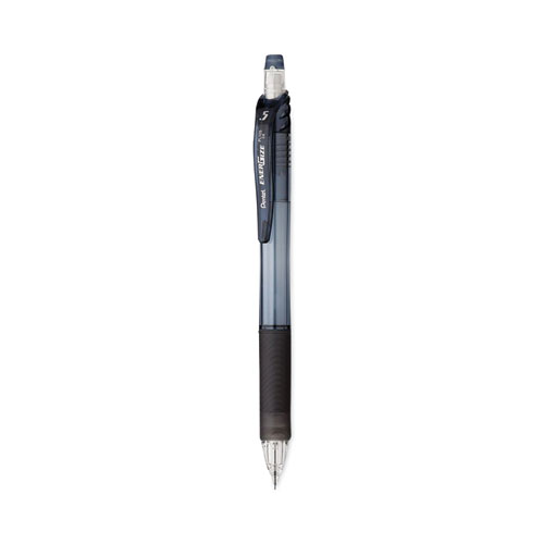 Image of EnerGel RTX Gel Pen, Retractable, Medium 0.7 mm, Black Ink, Gray/Black Barrel, 5/Pack