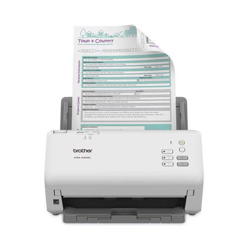 Brother ADS-4300N Professional Desktop Scanner, 600 dpi Optical Resolution, 80-Sheet Auto Document Feeder