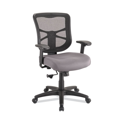 Image of Alera® Elusion Series Mesh Mid-Back Swivel/Tilt Chair, Supports Up To 275 Lb, 17.9" To 21.8" Seat Height, Gray Seat