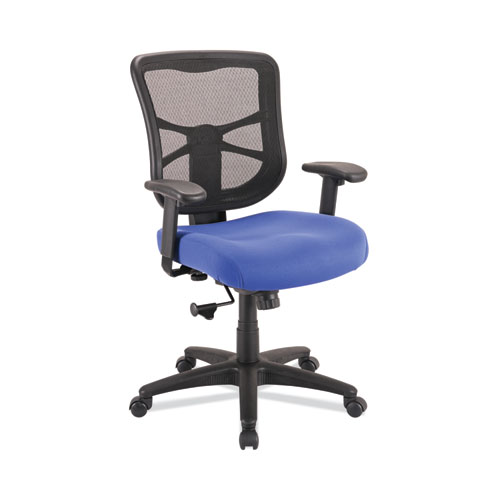Image of Alera® Elusion Series Mesh Mid-Back Swivel/Tilt Chair, Supports Up To 275 Lb, 17.9" To 21.8" Seat Height, Navy Seat