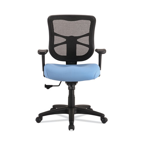 Alera Elusion Series Mesh Mid-Back Swivel/Tilt Chair, Supports Up to 275 lb, 17.9" to 21.8" Seat Height, Light Blue Seat