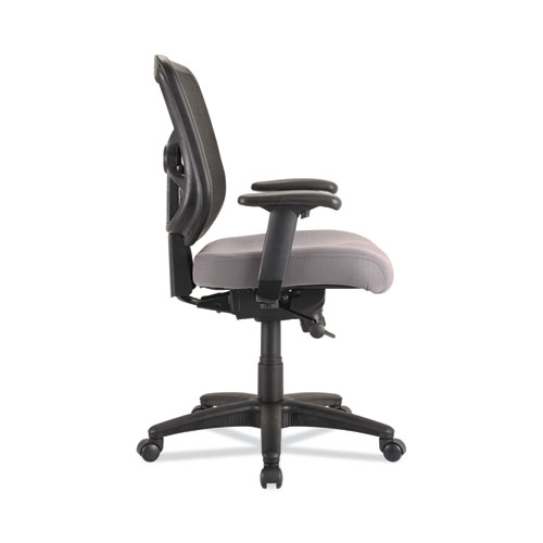 Image of Alera® Elusion Series Mesh Mid-Back Swivel/Tilt Chair, Supports Up To 275 Lb, 17.9" To 21.8" Seat Height, Gray Seat