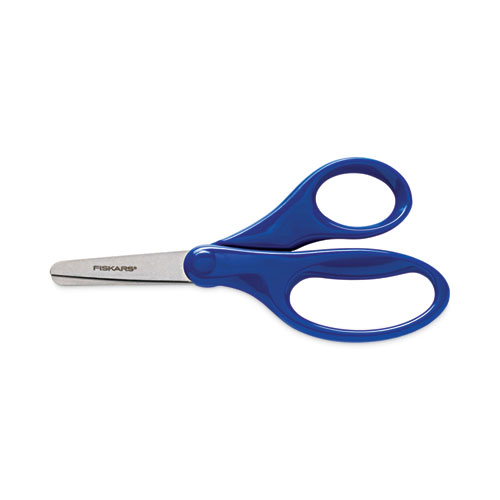 Kids Scissors, Rounded Tip, 5" Long, 1.75" Cut Length, Straight Handles, Randomly Assorted Colors