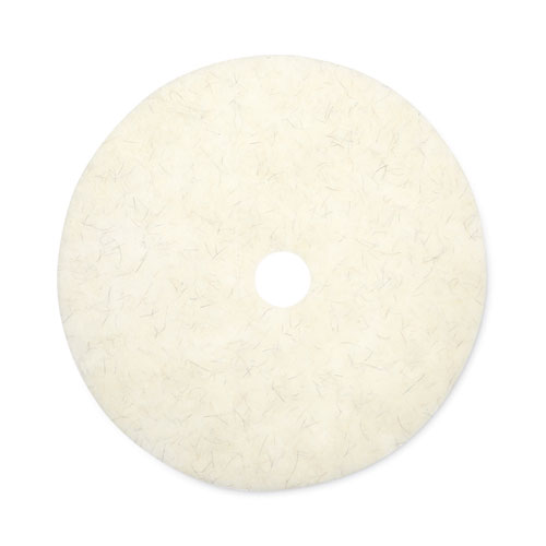 Image of Boardwalk® Natural Burnishing Floor Pads, 27" Diameter, White, 5/Carton