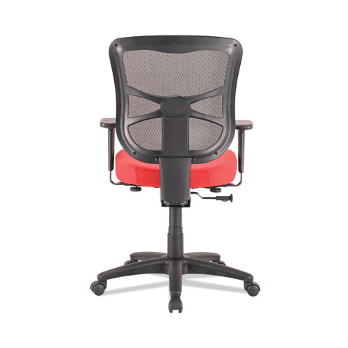 Image of Alera® Elusion Series Mesh Mid-Back Swivel/Tilt Chair, Supports Up To 275 Lb, 17.9" To 21.8" Seat Height, Red