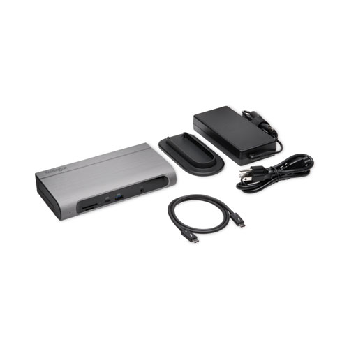 SD5600T Thunderbolt 3 and USB-C Dual 4K Hybrid Docking Station, Black/Silver