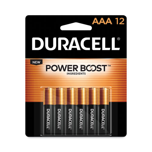 Duracell® Power Boost CopperTop Alkaline AAA Batteries, 12/Pack