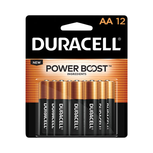 Duracell® Power Boost CopperTop Alkaline AA Batteries, 12/Pack