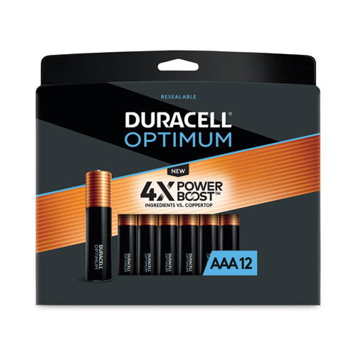 Duracell® Optimum Alkaline AAA Batteries, 12/Pack