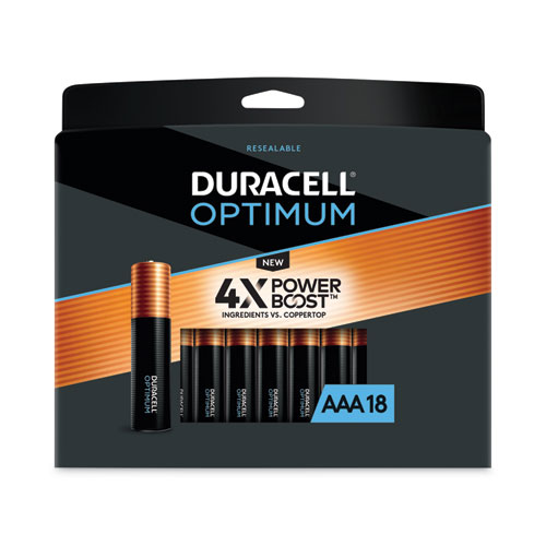 Duracell® Optimum Alkaline AAA Batteries, 18/Pack
