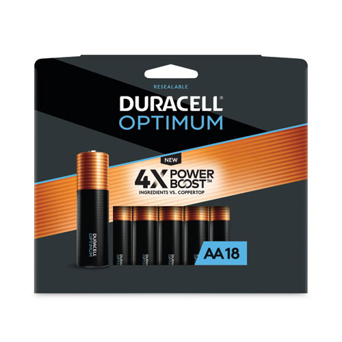 Duracell® Optimum Alkaline AA Batteries, 18/Pack