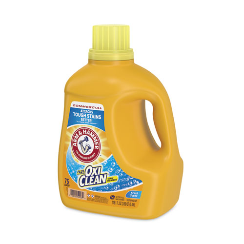 Image of OxiClean Concentrated Liquid Laundry Detergent, Fresh, 118.1 oz Bottle, 4/Carton