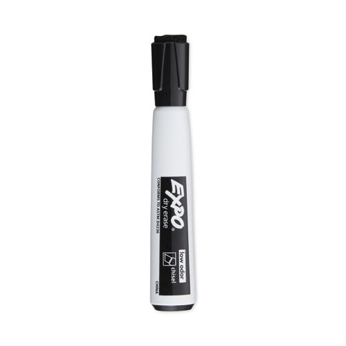 Magnetic Dry Erase Marker, Broad Chisel Tip, Black, 4/Pack