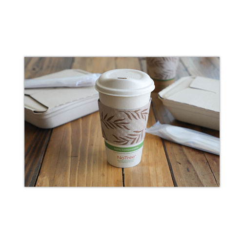 Hot Cup Sleeves, Fits 10, 12, 16, 20 oz Cups, Natural, 1,000/Carton