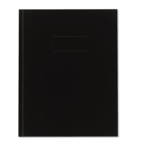 Business Notebook, Medium/College Rule, Black Cover, 9.25 x 7.25, 192 Sheets
