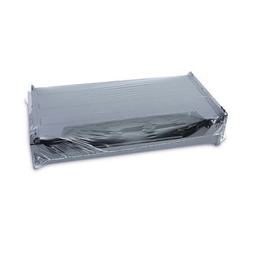 Image of Universal® Recycled Plastic Side Load Desk Trays, 2 Sections, Legal Size Files, 16.25" X 9" X 2.75", Black