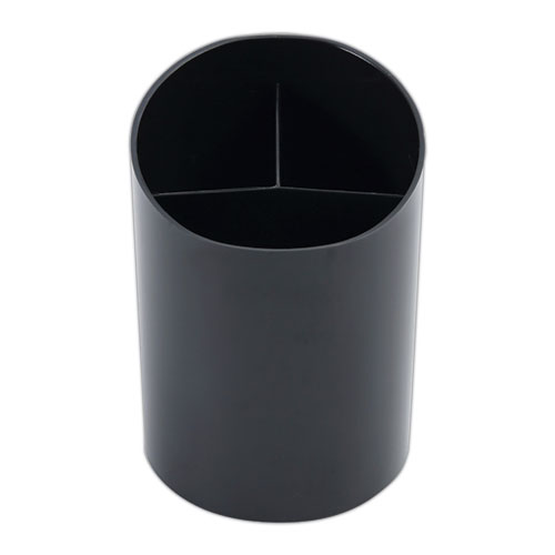 Recycled Big Pencil Cup, Plastic, 4.38" Diameter x 5.63"h, Black