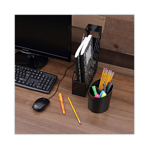 Image of Recycled Big Pencil Cup, Plastic, 4.38" Diameter x 5.63"h, Black