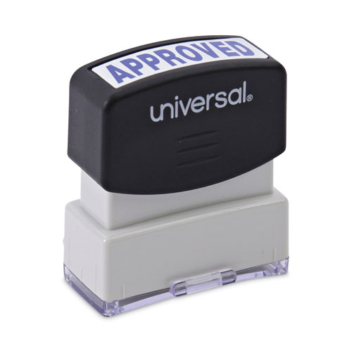 Universal® Message Stamp, Approved, Pre-Inked One-Color, Blue