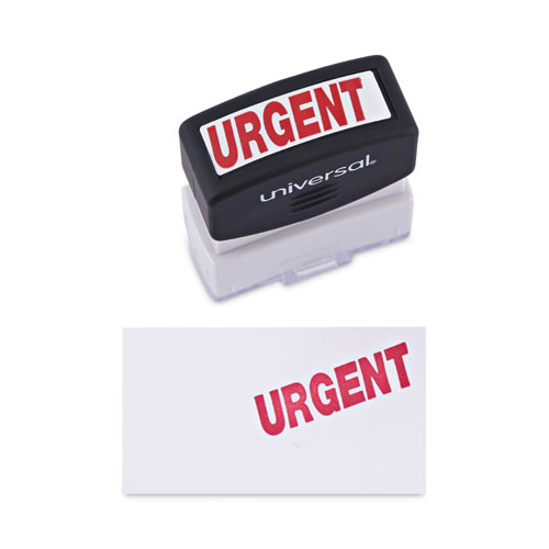 Image of Universal® Message Stamp, Urgent, Pre-Inked One-Color, Red
