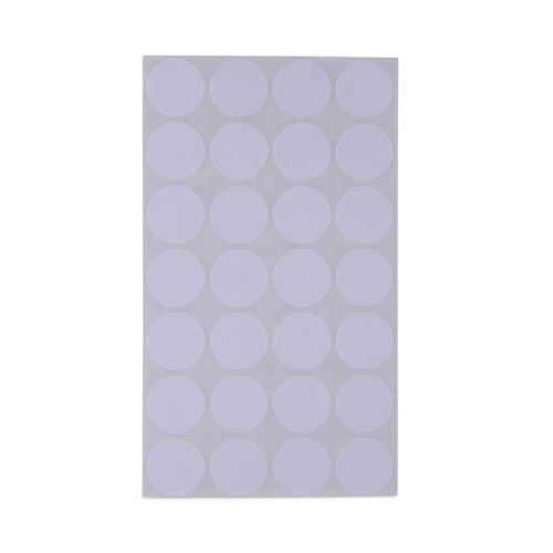 Image of Self-Adhesive Removable Color-Coding Labels, 0.75" dia, White, 28/Sheet, 36 Sheets/Pack
