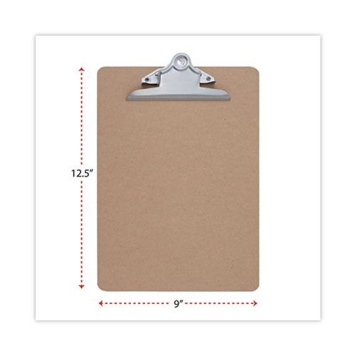 Hardboard Clipboard, 1.25" Clip Capacity, Holds 8.5 x 11 Sheets, Brown, 3/Pack