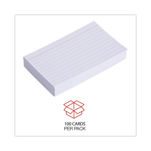 Image of Universal® Ruled Index Cards, 3 X 5, White, 100/Pack