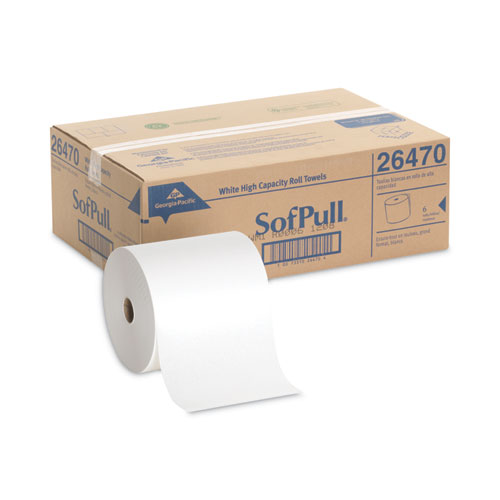 Image of Georgia Pacific® Professional Hardwound Roll Paper Towel, Nonperforated, 1-Ply, 7.87" X 1,000 Ft, White, 6 Rolls/Carton