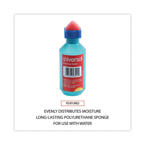 Image of Universal® Squeeze Bottle Moistener, 2 Oz, Blue