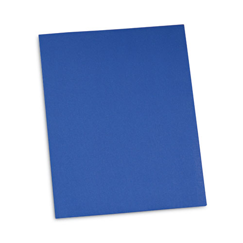 Image of Two-Pocket Portfolio, Embossed Leather Grain Paper, 11 x 8.5, Light Blue, 25/Box