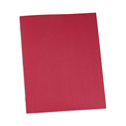 Image of Two-Pocket Portfolios with Tang Fasteners, 0.5" Capacity, 11 x 8.5, Red, 25/Box