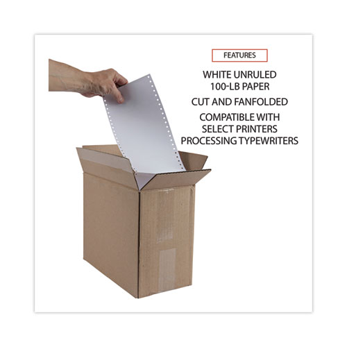 Image of Universal® Continuous-Feed Index Cards, Unruled, 3 X 5, White, 4,000/Carton