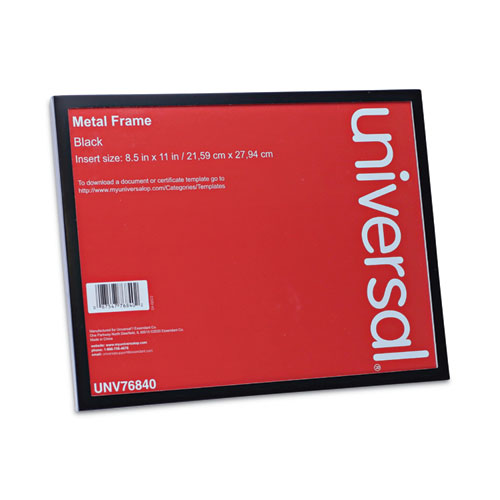 Image of Universal® Metal Photo Frame, Aluminum, 8.5 X 11, Black