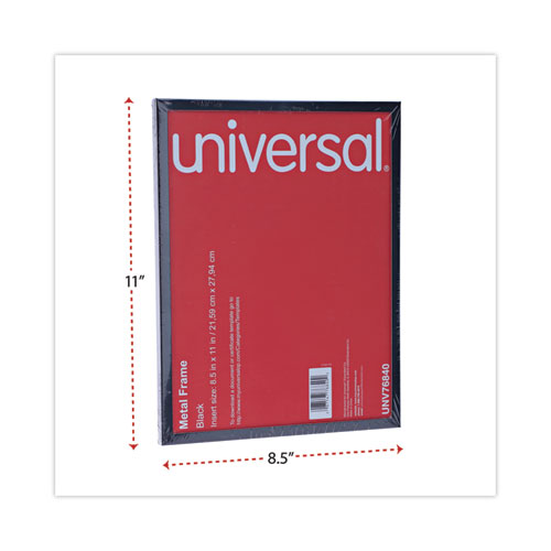 Image of Universal® Metal Photo Frame, Aluminum, 8.5 X 11, Black