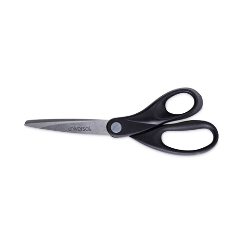General Purpose Stainless Steel Scissors, 7.75 Long, 3 Cut Length, Red  Offset Handles, 3/Pack