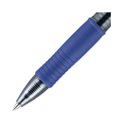 Image of Pilot® G2 Premium Gel Pen, Retractable, Bold 1 Mm, Blue Ink, Smoke Barrel, Dozen