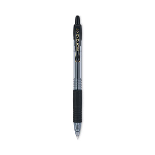 Image of G2 Premium Gel Pen, Retractable, Fine 0.7 mm, Black Ink, Smoke Barrel, Dozen